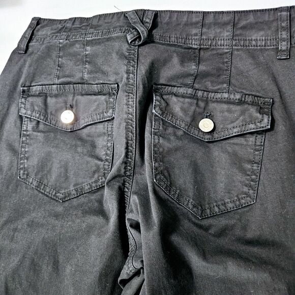 The Slim Crop Womens Crop Pants Black Size 0 Cotton Blend Stretch Button Zip - Picture 12 of 12